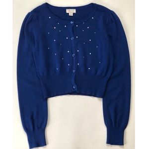 Girls Long Sleeve Cropped Cardigan